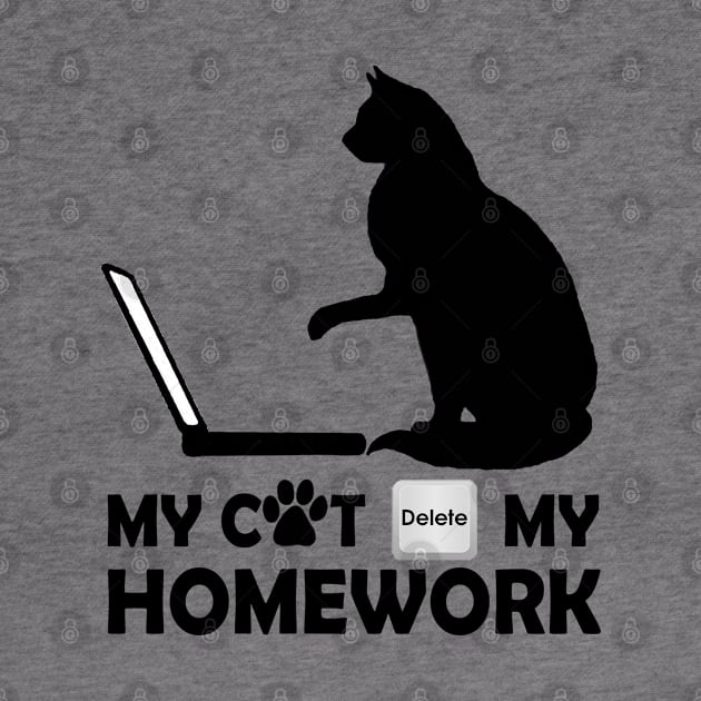 My cat deleted my homework by NewSignCreation